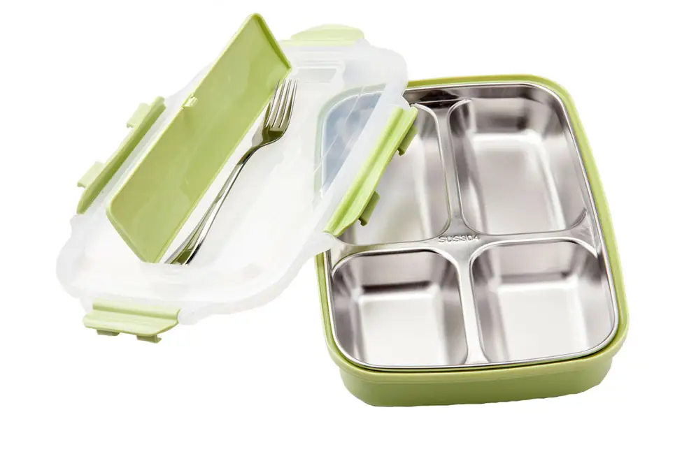 Lunchbox and a fork.